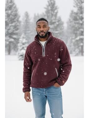 $178 UGG UGGbraid Confetti Half Zip Pullover Men's Size XXL Wild Grape